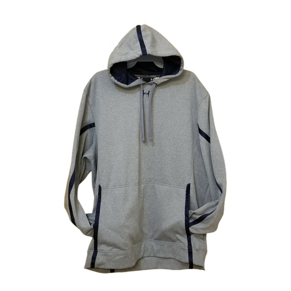 UNDER ARMOUR Loose Protect This House Pullover GREY Sweatshirt Hoodie Men's Sz L